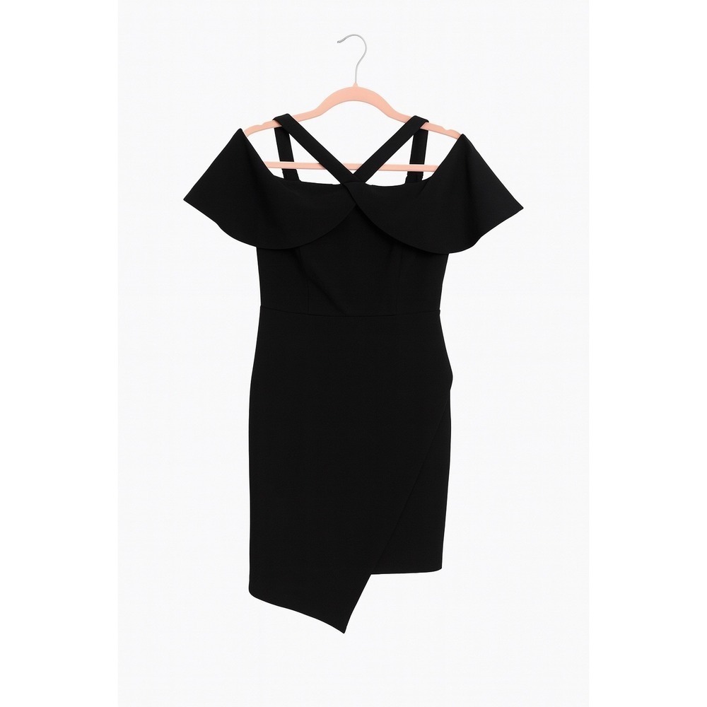 Gianni Bini Black Crisscross Off Shoulder Cocktail Dress Small NWT MSRP $119